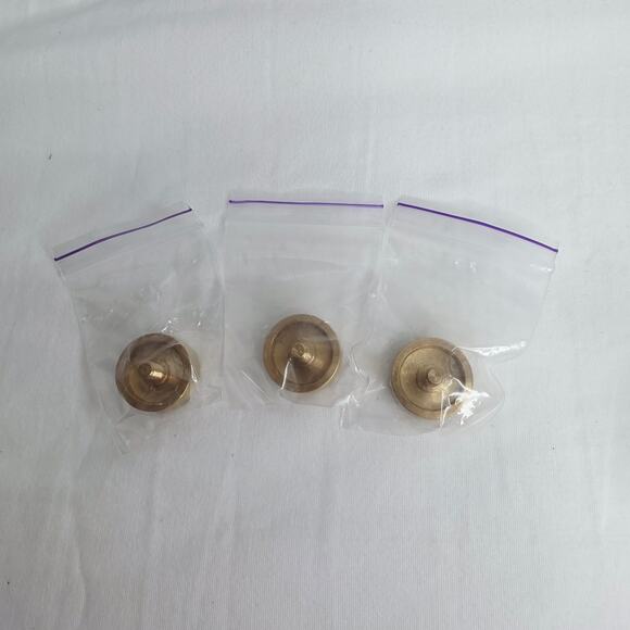 Yamaha Raw Brass Trumpet Custom Finger Buttons W Nuummite stone inlays. KGUBrass - Picture 5 of 8